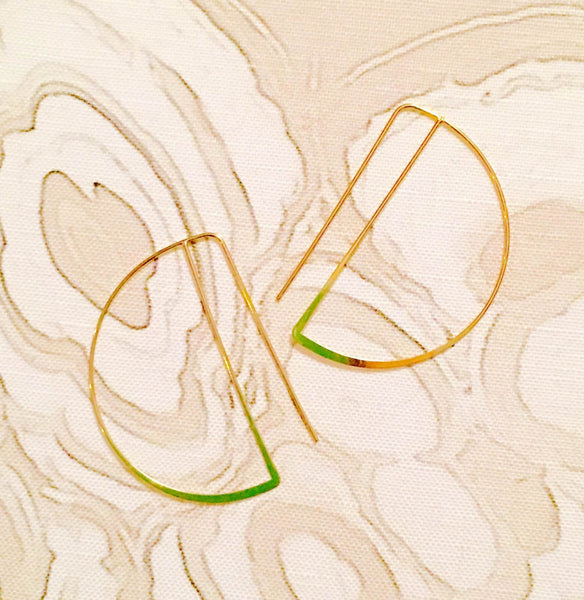 Crescent Bar Hoop Earrings