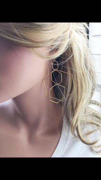 Complicated Hexagon Earring