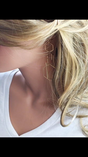 Complicated Hexagon Earring