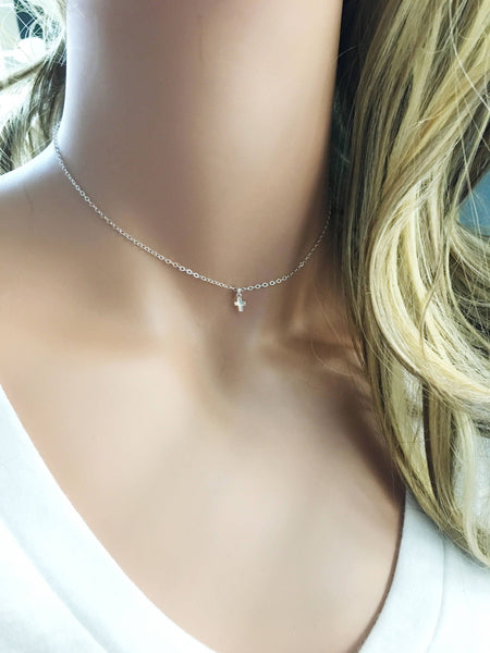 Itsy Bitsy Teeny Weeny Cross Necklace- 14K Gold Filled