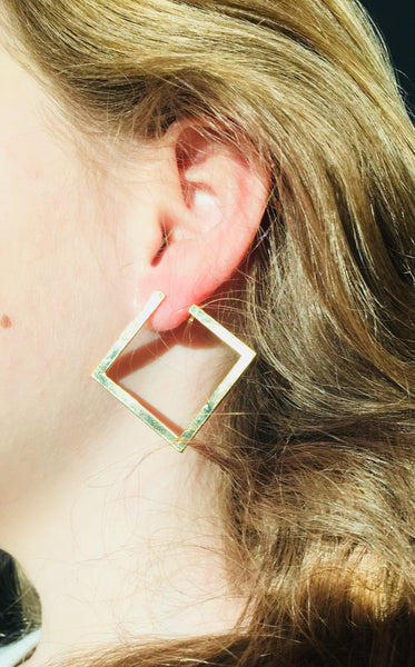 Illusion Square Hoop Earring