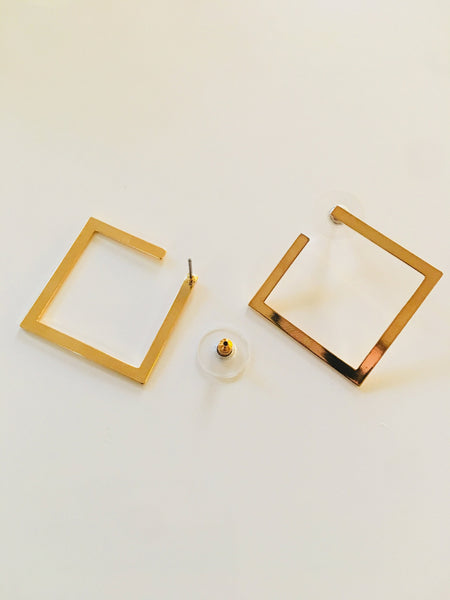 Illusion Square Hoop Earring