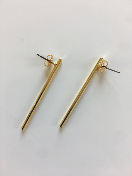Gold Skinny Bar Earring