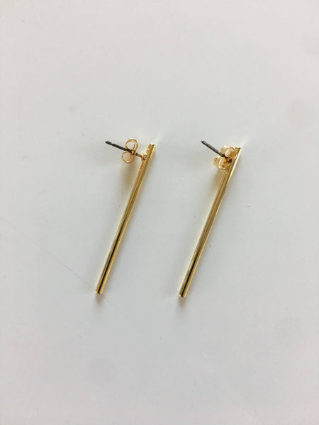 Gold Skinny Bar Earring