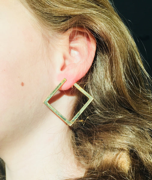 Illusion Square Hoop Earring