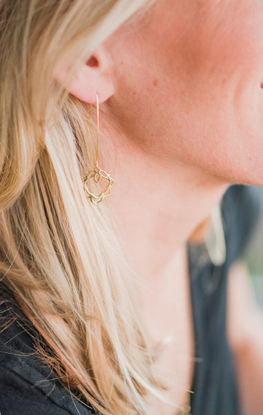 Lotus Drop Earring