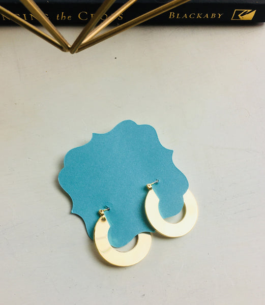 Flat C Hoop Earring