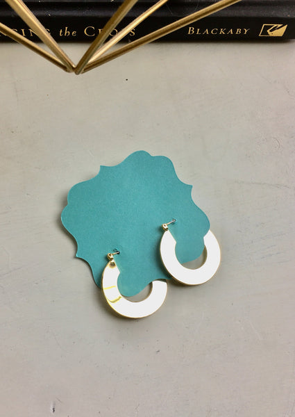 Flat C Hoop Earring