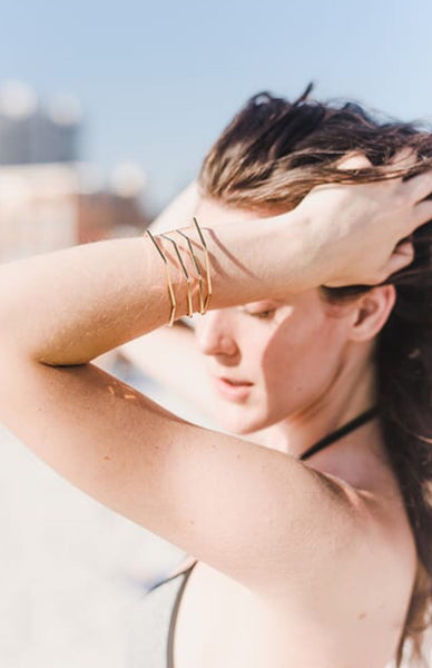 Bold Modern Geometric Cuff Bracelet