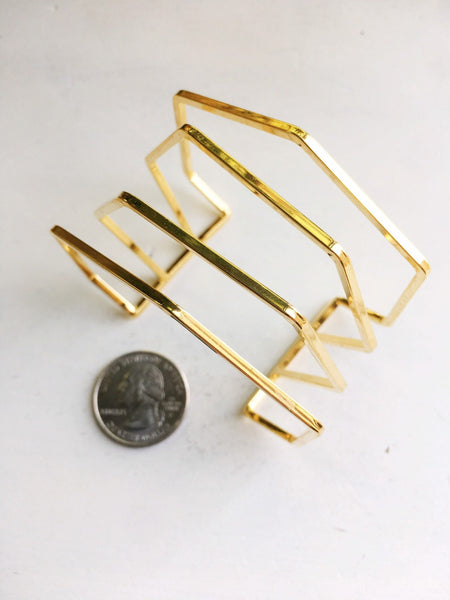 Bold Modern Geometric Cuff Bracelet