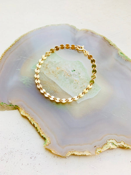Delicate Disc Bracelet