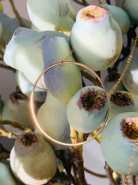 Big OH Large Circle Necklace
