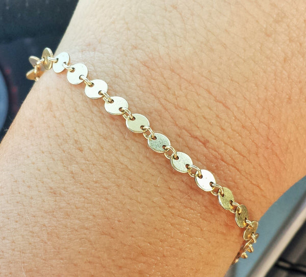 Delicate Disc Bracelet