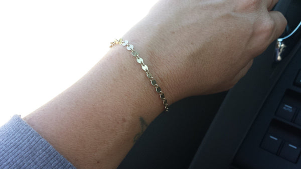 Delicate Disc Bracelet