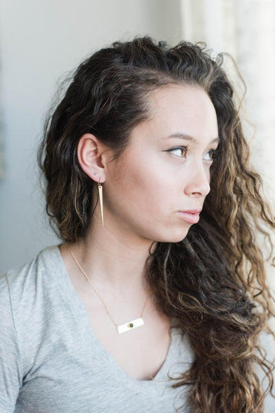 Long and Luxe Spike Earrings- 14K Gold Filled