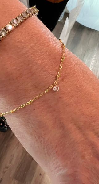 Sailor- Rhodium Sterling Silver- Welded Eternity Collection- Anklet