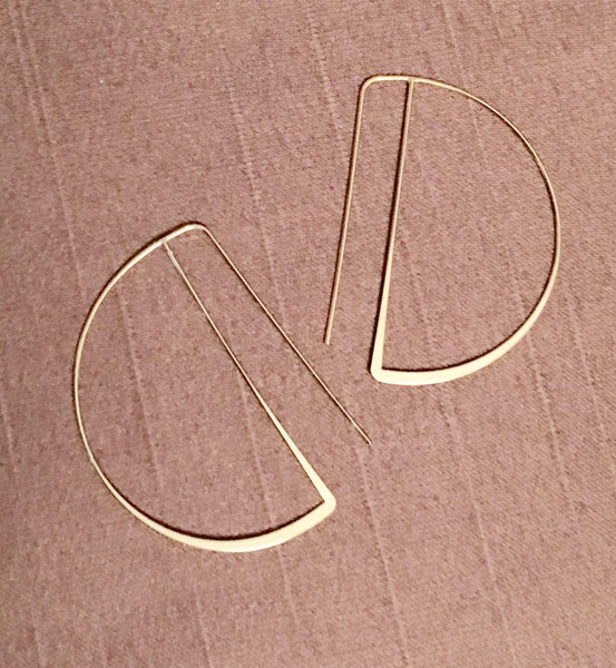 Crescent Bar Hoop Earrings
