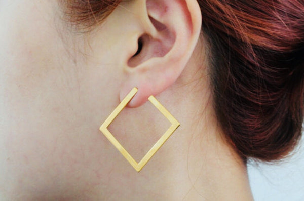 Illusion Square Hoop Earring