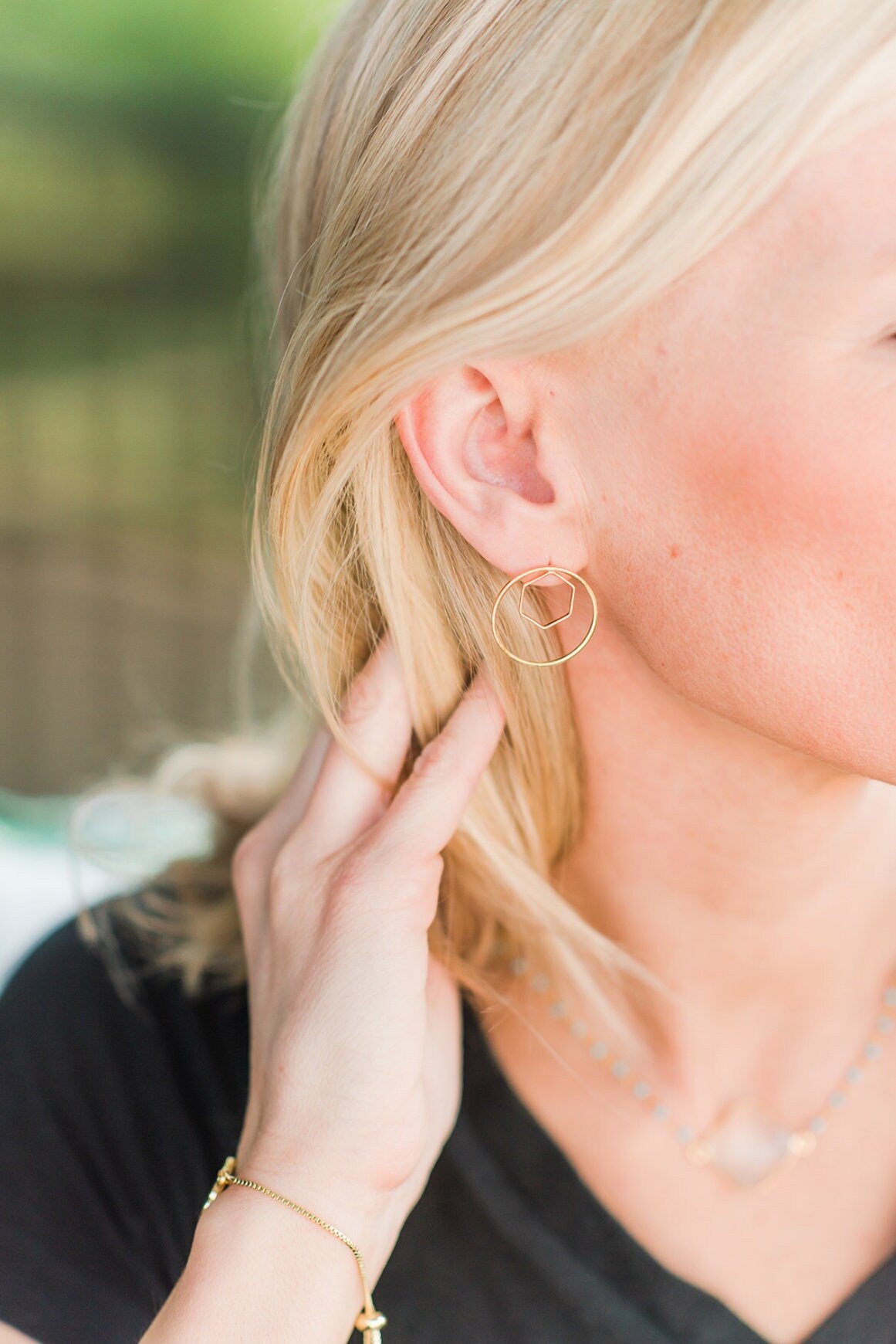 Inner Circle Gold Earrings