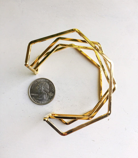 Bold Modern Geometric Cuff Bracelet
