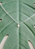 Sterling Silver Itsy Bitsy Teeny Weeny Cross Necklace