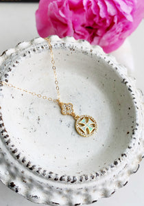 Opal Cross Necklace