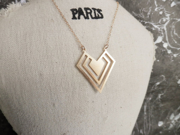 Geometric Arrow Necklace