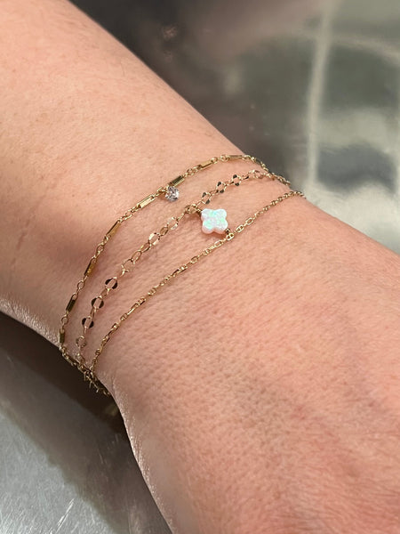 Ocean- 14K Yellow Gold- Welded Eternity Collection- Anklet