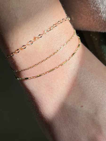 Rain- 14K GF- Welded Eternity Collection- Anklet