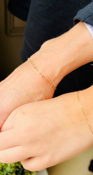 Anchor- 14K Yellow Gold- Welded Eternity Collection- Anklet
