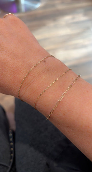 Storm- 14K Yellow Gold- Welded Eternity Collection- Anklet