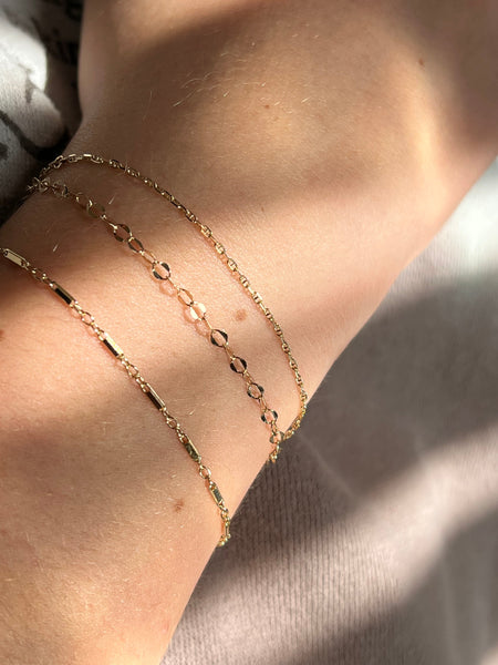 Rain- 14K GF- Welded Eternity Collection- Anklet