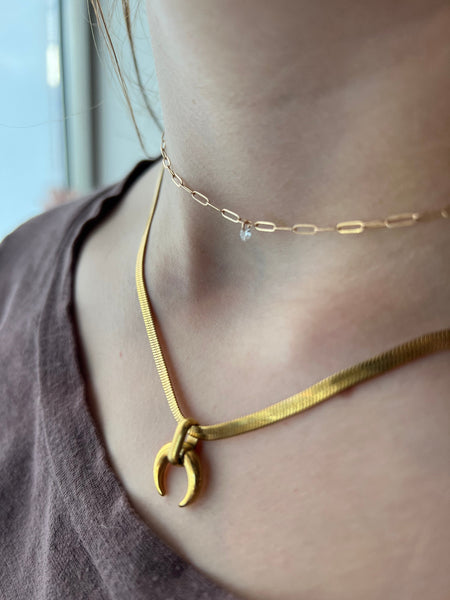 Drift- 14K Yellow Gold- Welded Eternity Collection-  Necklace 18-20"