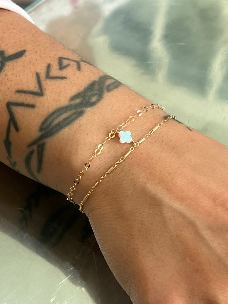 Rain- Rhodium Sterling Silver- Welded Eternity Collection- Anklet
