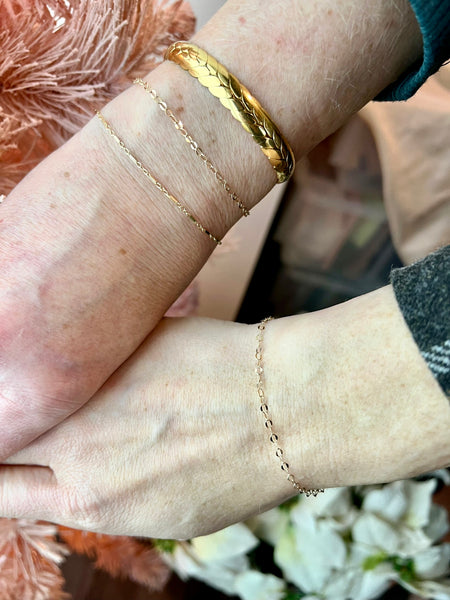 Ocean- 14K Yellow Gold- Welded Eternity Collection- Bracelet