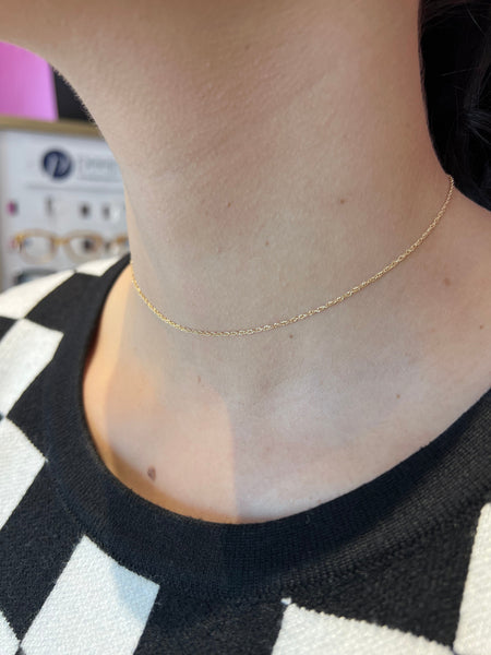 Storm- 14K Yellow Gold- Welded Eternity Collection- Choker